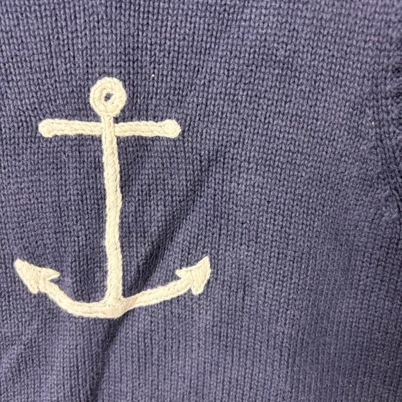Janie and Jack Navy Anchor Sweater Vest - Picture 2 of 4